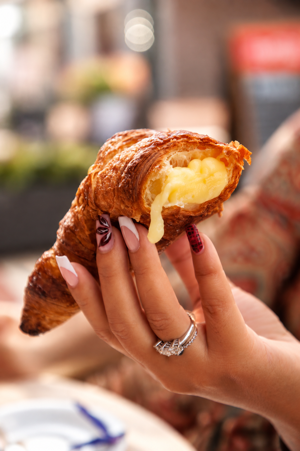 Filled croissant at Dulce y Salado