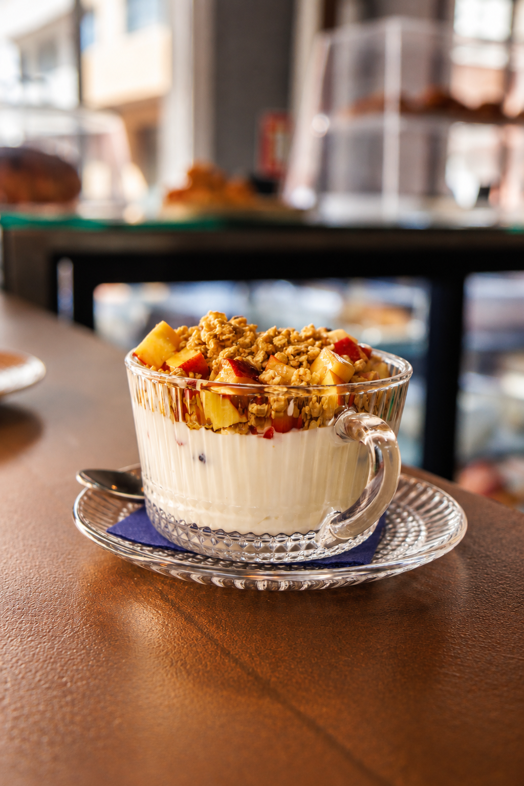 Yogurt and fruit breakfast at Dulce y Salado